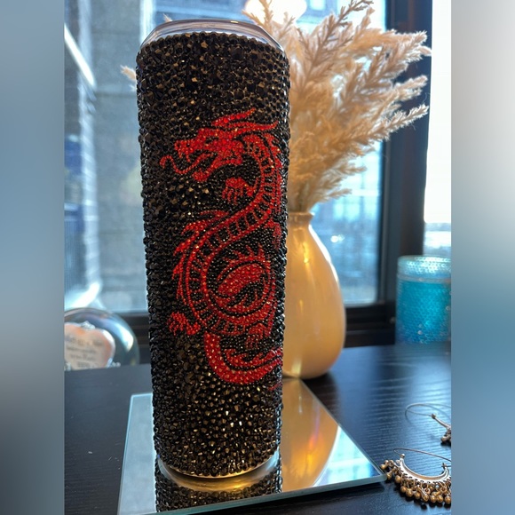 Red Dragon Rhinestone Tumbler